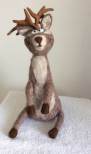 Peluche cerf en laine feutree