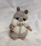 hamster en laine feutree 