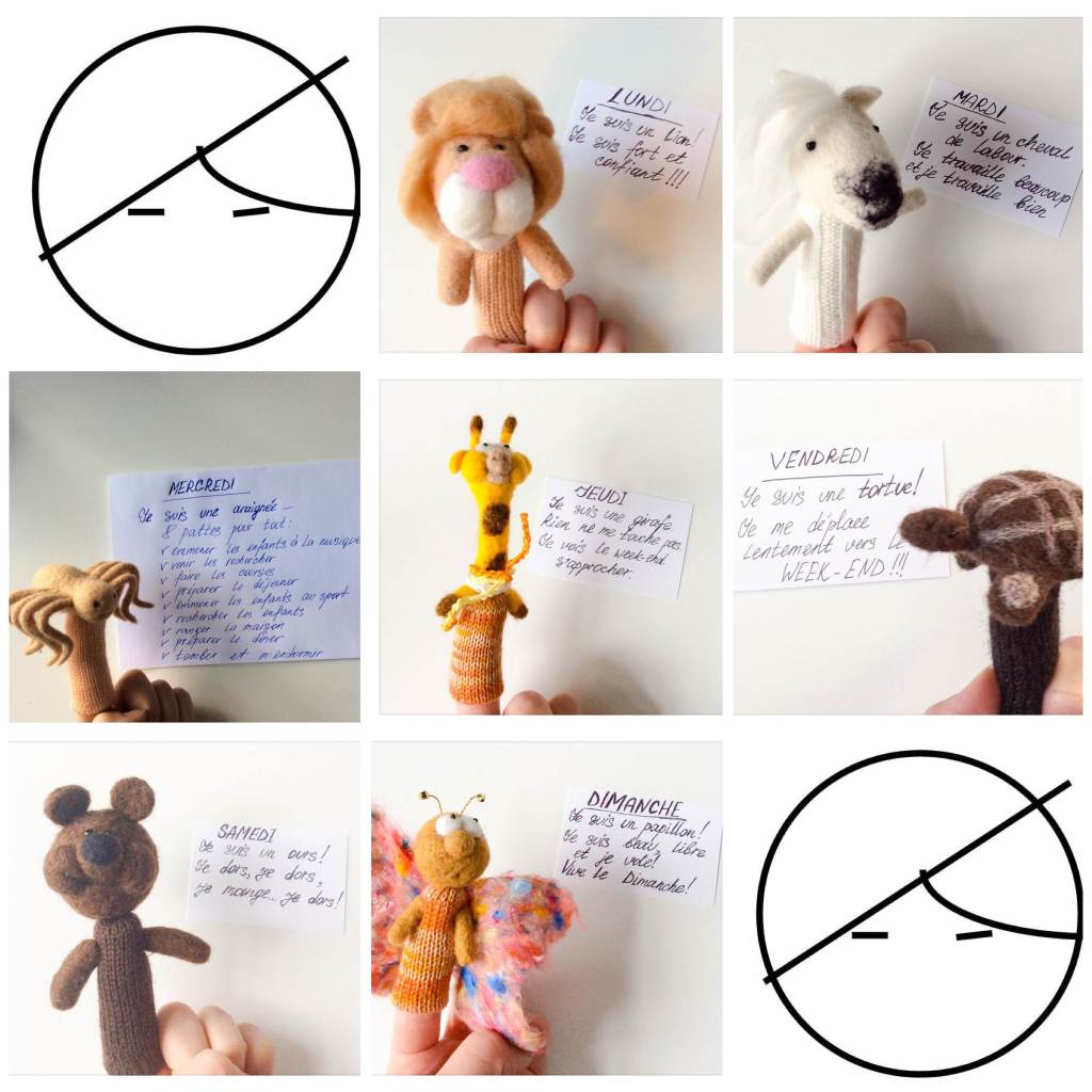 La semaine avec les marionnettes à doigts. La semaine d&rsquo;animaux.