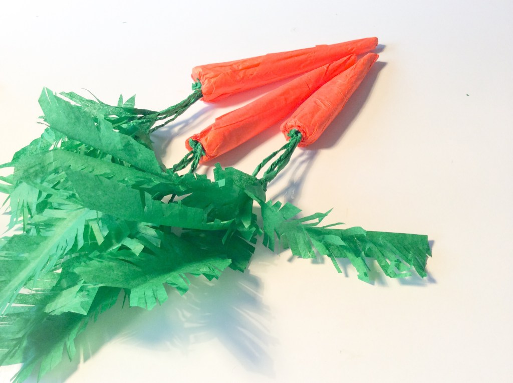 Paper craft carrot. 