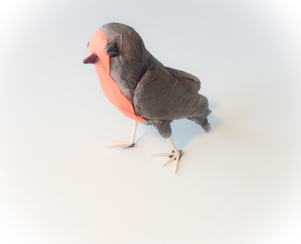 Paper craft bird. 