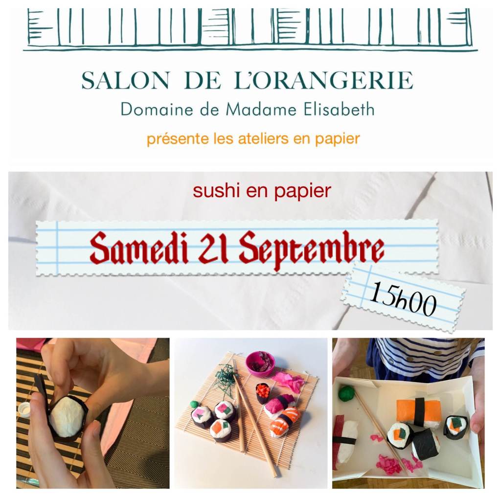 Paper craft Sushi workshop in&nbsp;Versailles.