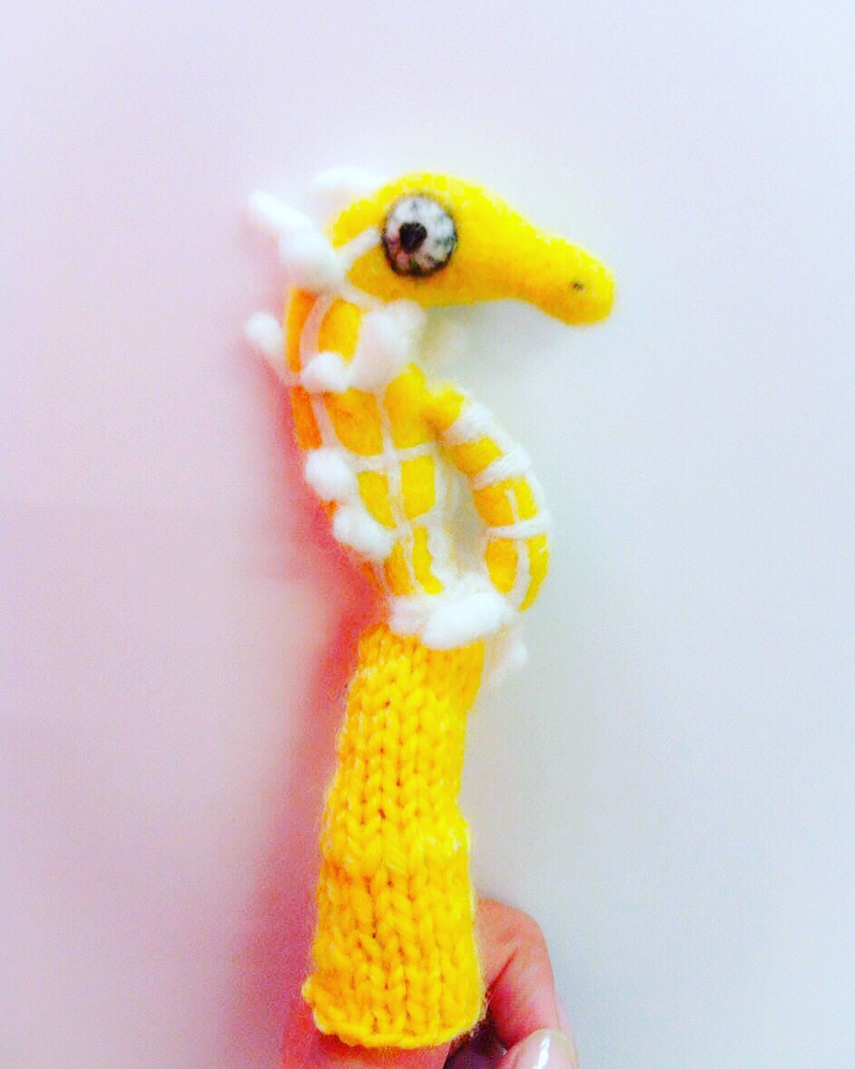 Finger wool puppet&nbsp;Hippocampus.