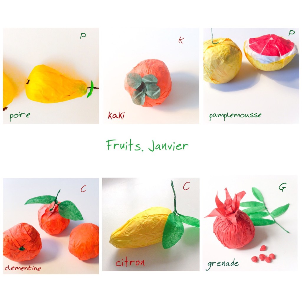 Vegetables and fruits of season.&nbsp;January.